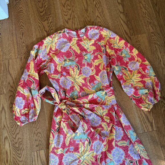 RHODE Athena Floral Midi Dress - Small - Picture 4 of 6